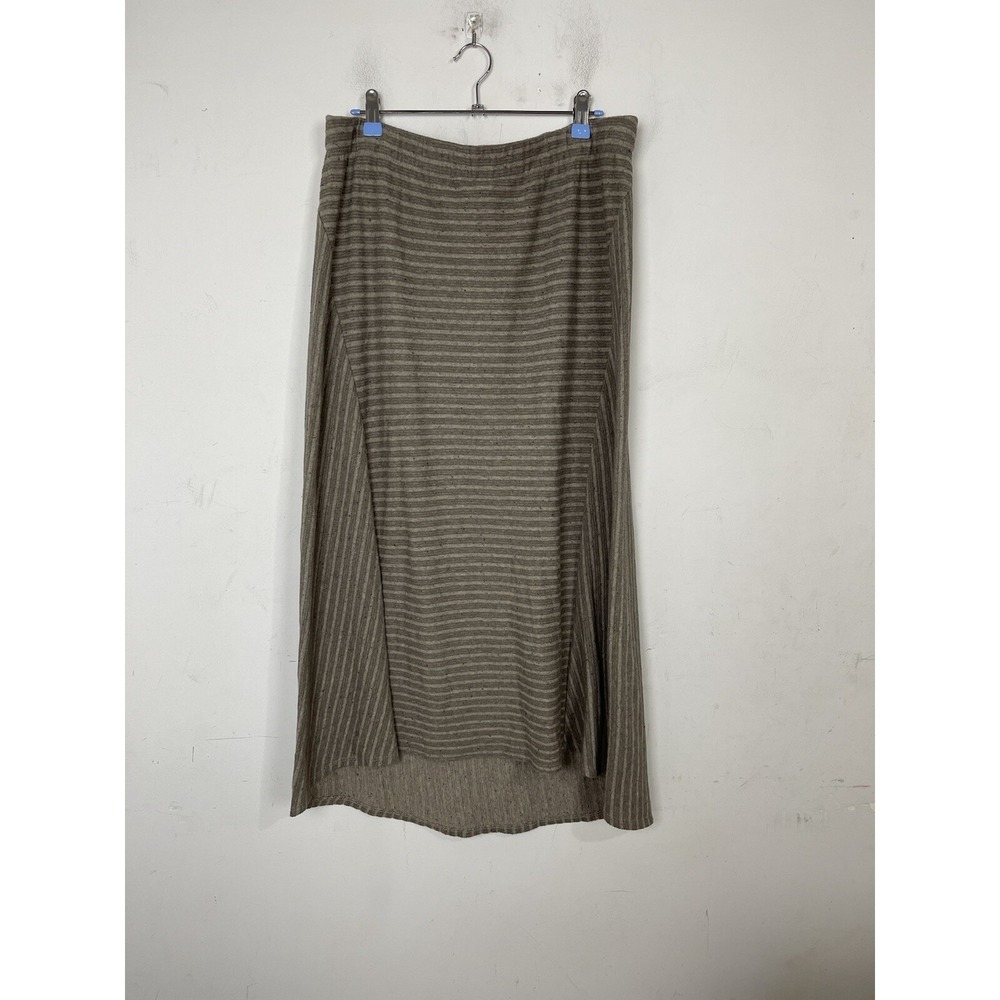 J JILL Womens Skirt Medium Lagenlook Pure Jill Striped Comfy Beach‎ Long Minimal